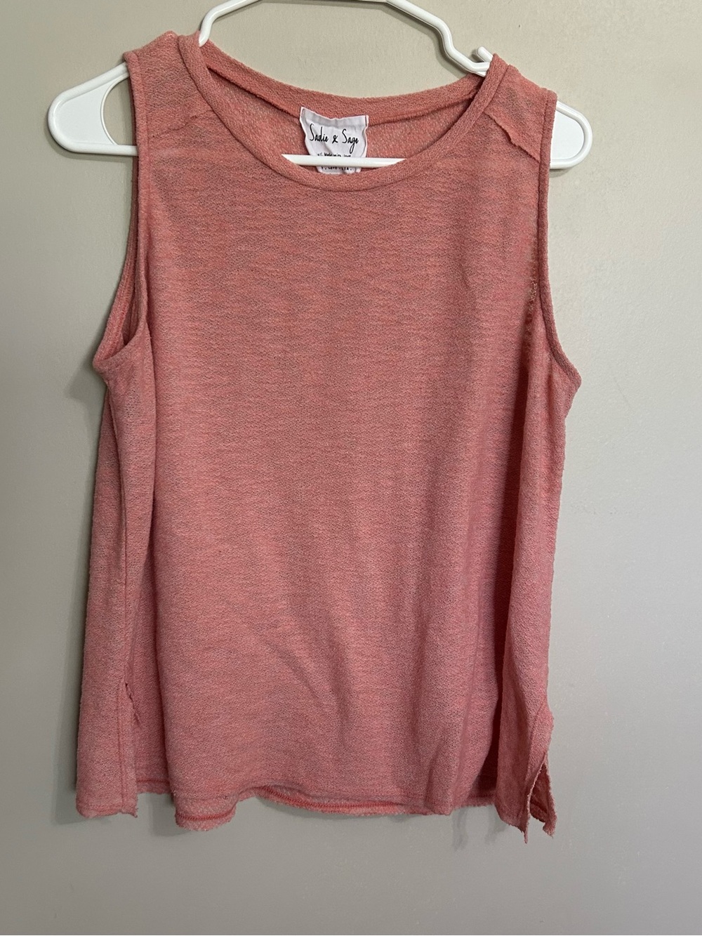 Sadie & Sage Peach-Pink Sleeveless Tank